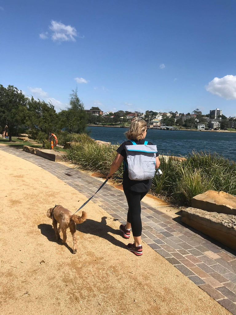 flip & tumble backpacks- the perfect walking accessory.