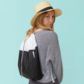 Flip and Tumble Drawstring Backpack Black on Model