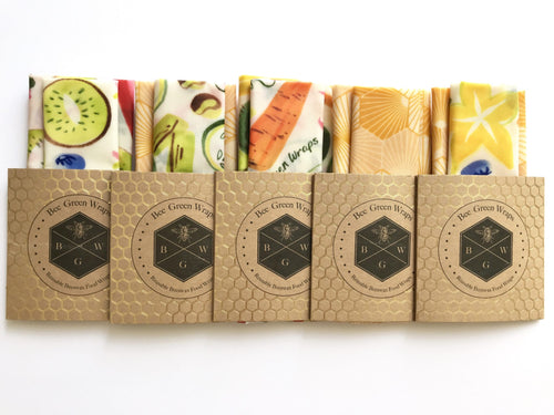 Lunch Box Set Beeswax Wraps